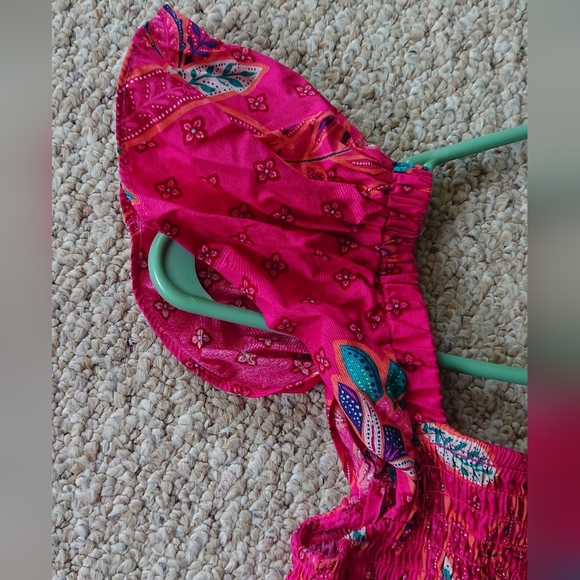 Sugarlips Pink Smocked Flutter Sleeve Sundress size XS - Picture 6 of 15